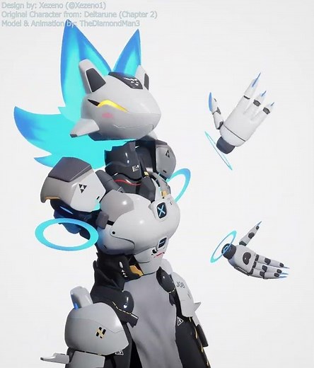 Tasque Manager design by Xezeno in 3D showcase | DELTARUNE Animation