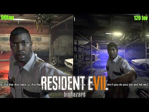Resident Evil 7 90 fov vs 120 fov trainer comparison
