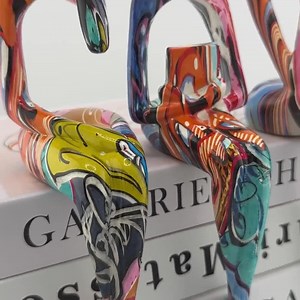 Abstract Pop Art Sculptures - Thinking, Reading & Hearing Figurines for Modern Desk and Bookshelf Decor - Etsy UK