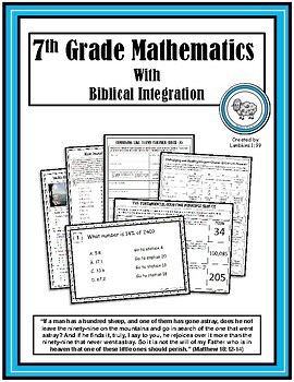 7th Grade Math Bundle with Biblical Integration
