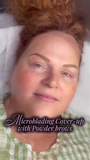 Microblading Cover-Up: Soft Powder Brow Transformation