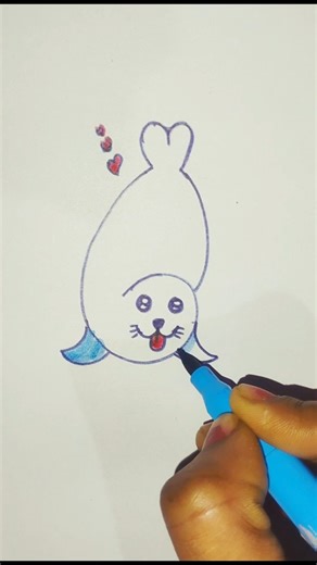 Beautiful water animal drawing