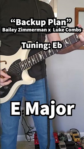 🔥"Backup Plan" Guitar Lesson 🎸 | Bailey Zimmerman ft. Luke Combs | Easy Chords + Riff Tab #shorts