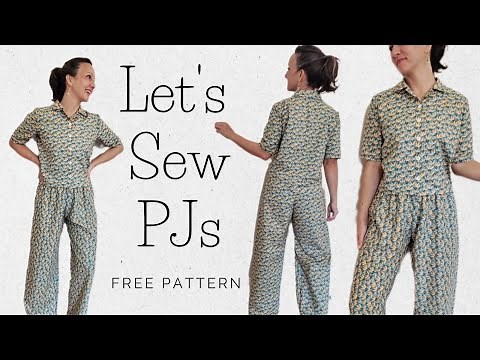 FREE Pajama Sew-Along | Lilli PJ Set Tutorial (Button-Up Top + Easy Pants) | Initiative Handarbeit