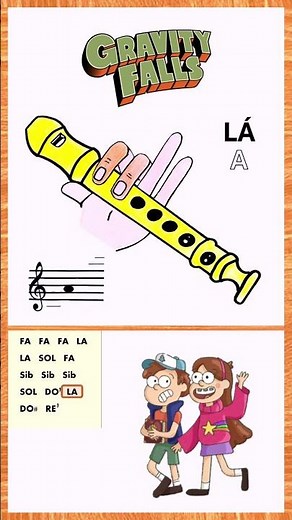 How to Play GRAVITY FALLS on the Recorder / EASY TUTORIAL WITH ANIMATION