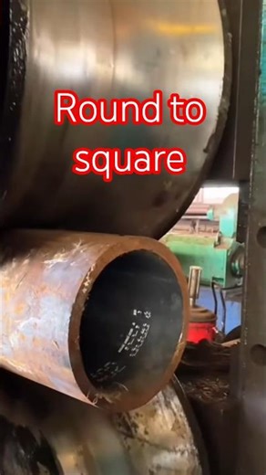 🔥Did you know a round pipe can become a square tube in seconds? #trending #viral #youtubeshorts