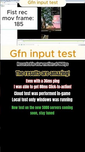 #GeforceNow #CloudGaming input latency test! Local vs Cloud test using a slow motion camera! #gaming