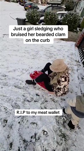 Girl's Comedic Sledging Fails in the Snow