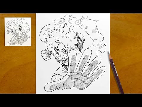 How to Draw Luffy Gear 5 Step by Step || One Piece Pencil Art || Anime Drawing