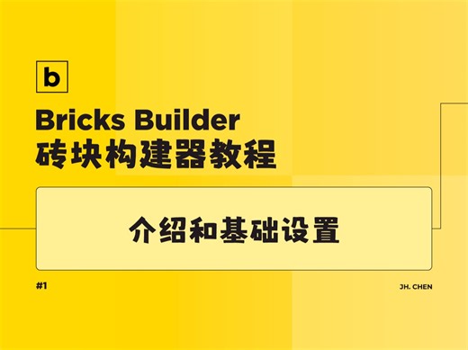 【Bricks Builder】基础设置和介绍 | WordPress构建器教程