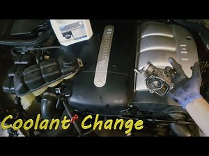 W210 Mercedes E220 CDI Coolant Change , Thermostat Replacement /Temperature Sensor -Test
