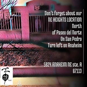 Our northeast heights location is SUPER convenient and offers our entire menu daily! Come in and grab as many meals as you’d like! No pre-ordering needed. www.radishfood.com 5924 Anaheim NE ste. A 87113 From Paseo del Norte go North on San Pedro Turn left on Anaheim We are on the left side of the street in Revolutionary Fitness | Rad-ish