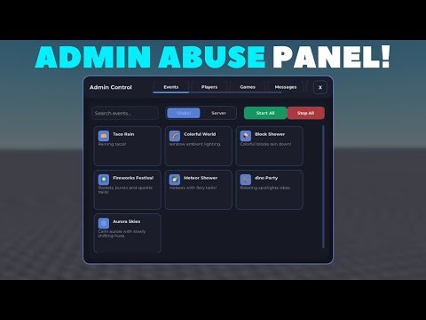 How to Make an Admin Abuse Panel in Roblox Studio
