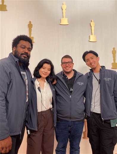 From Academy Gold to integral roles at the 96th Oscars – here's what it's like working behind the scenes as press guides at the Oscars. | Academy Gold