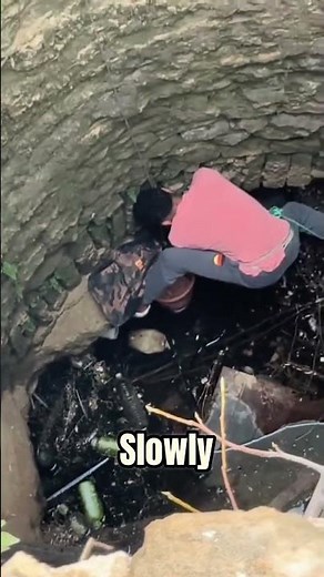 Man Climbs Into Deep Well to Save His Lost Cat After 5 Days #shorts
