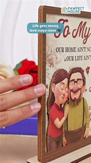 Custom Wooden Plaque - Gifts For Husband And Wife - Together We Feel Complete - SWS-HA0534-V1.2