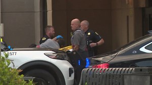 Scene video of car that crashed into Embassy Suites in Des Moines