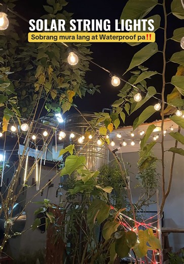 Napakaganda lagyan ng solar string lights ang garden natin. #solarlights #gardenlights #ledlights #stringlights #solarlight