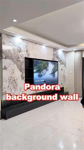 Pandora background wall #buildingmaterials #wallpanel #construction #architecture #interiordesign #renovation #homelmprovement #sustainablebuilding #concrete #diyprojects #moderndesign #decor #harmercoverings #stonedesignwallboard #waterproof #epoxy #epoxyfloor #washedstone #wall #stone #material | Harmercoveringflooring