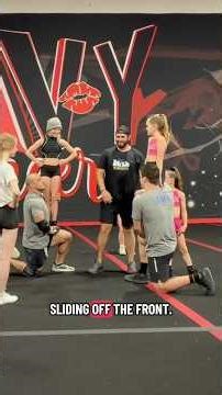 how to mid layer in a pyramid - They call him coach gummy bear #cheerpyramid #cheer #stunt #clinics