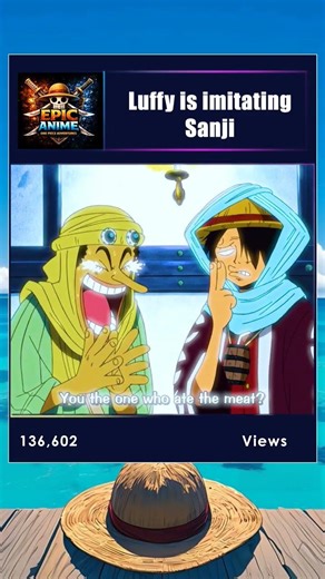 Luffy is imitating Sanji #onepiece #luffy #sanji