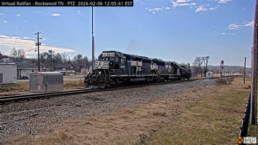 Check it out! Norfolk Southern local T36, based out of Emory Gap, passed by the new Rockwood, Tennessee, camera last week with an SD40-2 and SD40E pair for motive power. Check out the new Rockwood camera here: https://www.youtube.com/live/LO7_44z6EYQ?si=I_iG8IK2gbYsf6gI | Virtual Railfan
