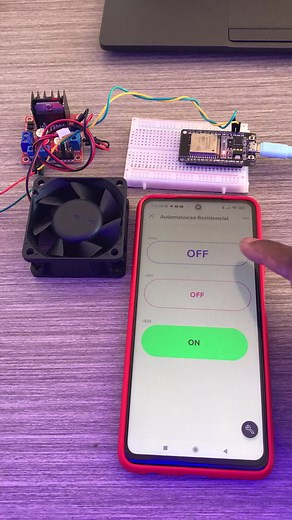 Controlling a 12 fan with ESP32 using Blynk IoT #blynkiotapp #electronics #diy #electronicsengineering #arduinoprojects #electronica #arduinolovers #esp32
