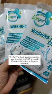 Triv!a: The first washing machine was invented in 1767 by Jacob Christian Schäffer, a German inventor. #washingmachine #trivia #maamjonna | Ma'am Jonna