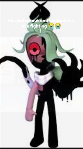 twisted sprout and twisted vee are fighting on the twisted board 😭✌️ #dandysworld