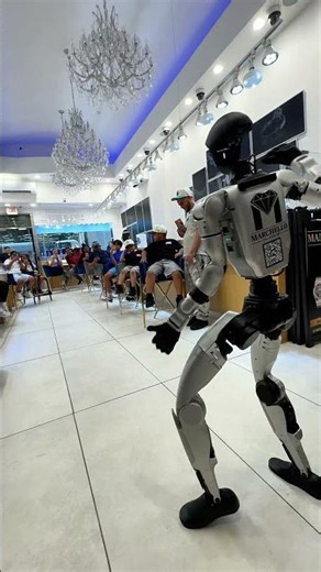 Marchello Bot spreading love at the new store 🤖