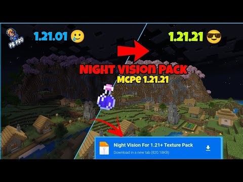 NIGHT VISION For Minecraft PE 1.21+ (100% WORKING) 🔥