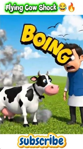 Flying Cow Shock 😂🔥 | Golumol Freaks Out in 3D Cartoon Short