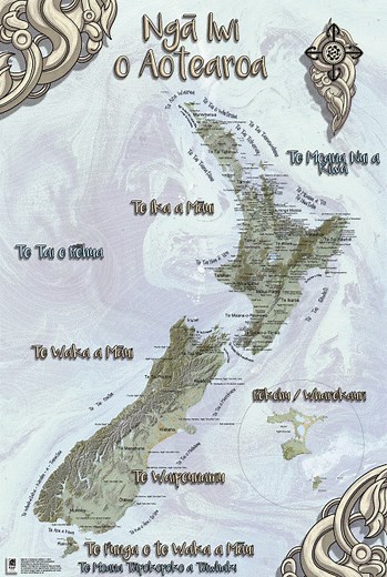 Iwi Map of Aotearoa New Zealand Ngā Iwi O Aotearoa Map
