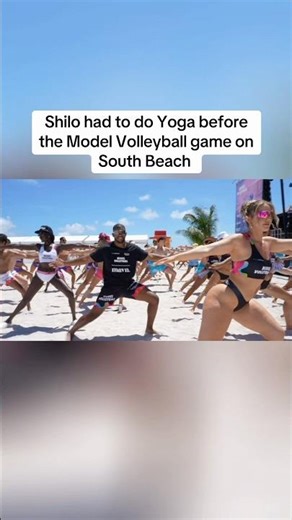 Yoga on the beach 🔥