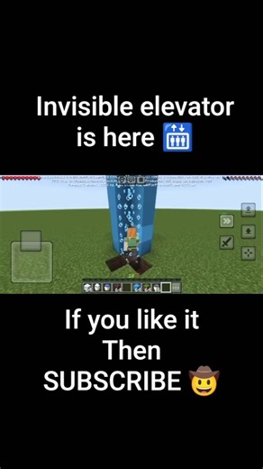 tutorial for invisible elevator 🛗#monitization #minecraft #elevator #moneyearning #rich #trading