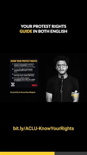 15 reactions | Know Your Protest Rights: ACLU Guide for Activists...