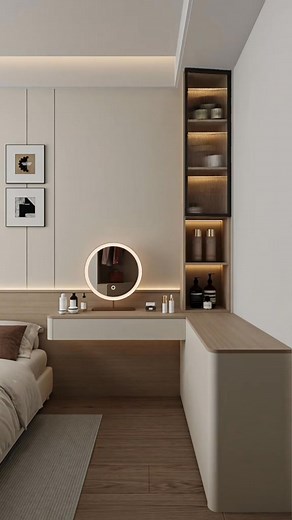 The wardrobe isn't big enough, let's try moving it to the foot of the bed! #renovation #wholehousecustomization #bedroom #Wardrobe | Havello