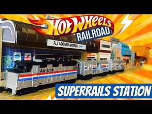 All Aboard AMTRAK!! Hot Wheels Railroad “SUPERRAILS Station”