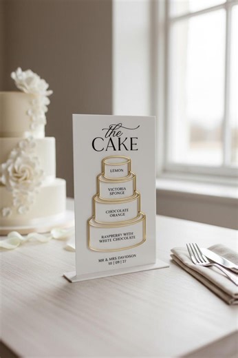 New* Rectangle '3D Outline' Acrylic Cake Sign: "let's Eat Cake" - Personalised Wedding Cake Sign, Personalized Wedding Cake Signage, A5, A4 - Etsy Ireland