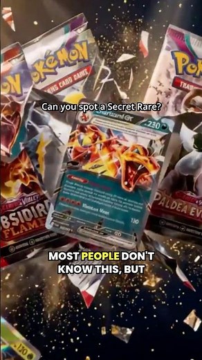 🔥 Pokémon Card Rarity Explained! Secret Rare Trick 👀 #shorts