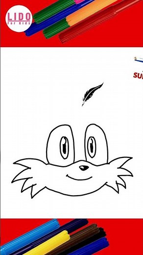 Miles “Tails” Prower from sonic the hedgehog, How to draw simple and easy to follow #Lidoartworks