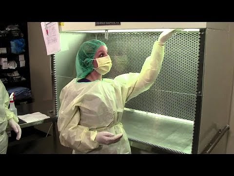 cleaning of iv laminar flow hood