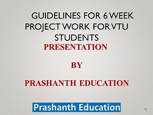 VTU MBA PROJECT GUIDELINES