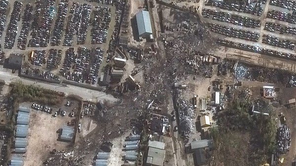 Satellite photos show before and after destruction in Kentucky plane crash
