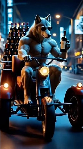 Wolf Brings Wine After Ice Explosion! #kitten #catvideos #shorts #cutecat #funnycats #animals