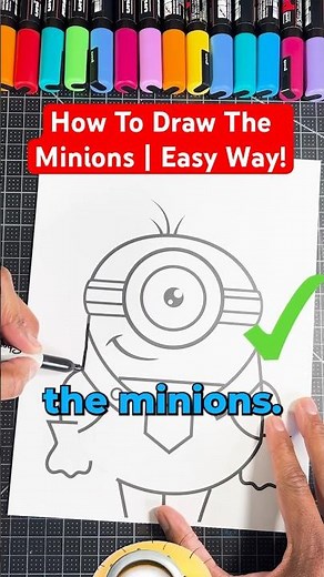How To Draw Minions From Despicable Me 4 | Easy! #art #drawing #shorts