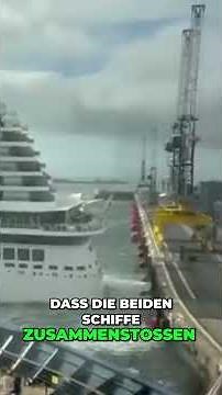 AIDAperla breaks free in Le Havre – Storm gusts drive it into the pier wall