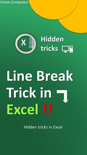 190K views · 1.3K reactions | Excel Hack: Remove Line Breaks in Seconds Clean up your data in seconds! Learn how to remove line breaks in Excel with this quick trick. #ExcelHacks #DataManagement #Excel #msexcel #CustomFormat #exceltricks #exceltips #exceltutoriales #excelhacks #excelshortcuts #spreadsheets #exceltraining #msexceltips #exceltutorial | Vision Computers | Facebook