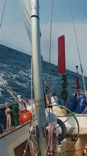Sailing Bristol Channel #irishsea #waves #bristolchannel #ocean #hydrovane