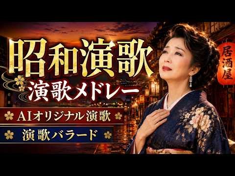 🌙 心に沁みる昭和演歌｜演歌メドレーAIオリジナル演歌・心に響く演歌バラード